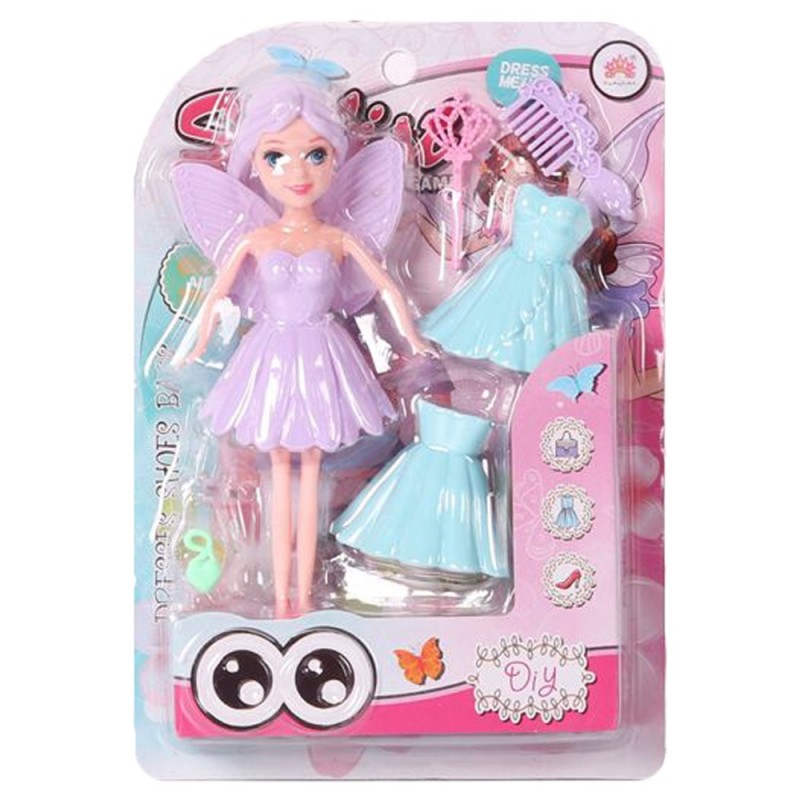 Set Vestiti Per Bambola 17 Cm – Outfit Grigio Kawaii Con Cappello E Accessori (Senza Bambola) - 2