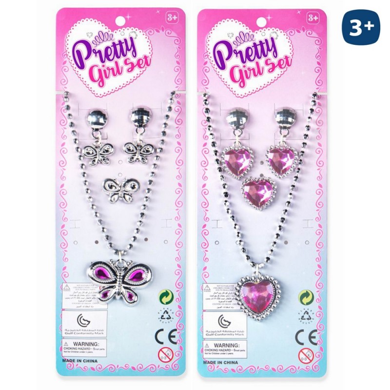 Collana, orecchini e anello di giocattoli per ragazze