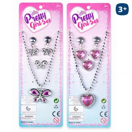 Collana, orecchini e anello di giocattoli per ragazze