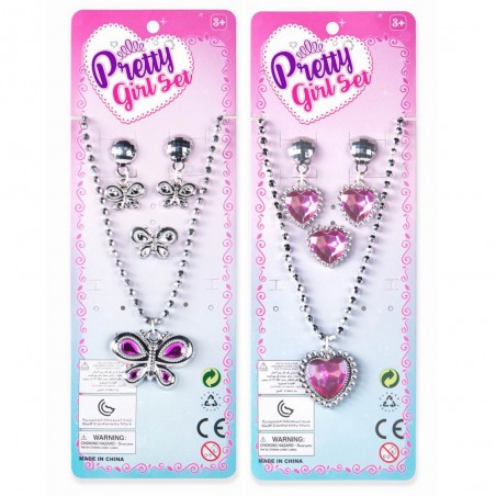 Collana, orecchini e anello di giocattoli per ragazze
