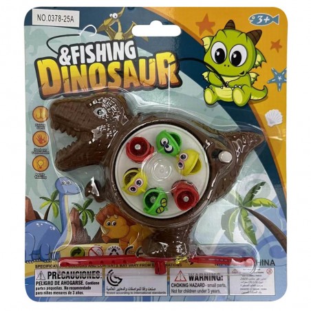 Gioco di pescare pesci per bambini a forma di dinosauro