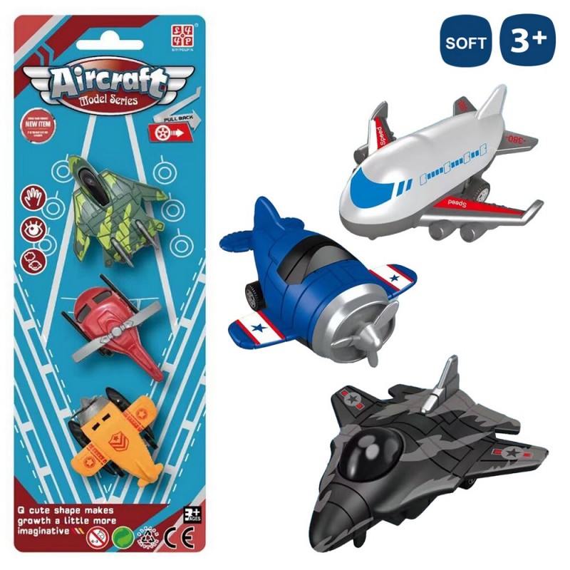 Aerei di giocattolo in blister per bambini
