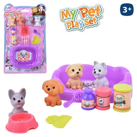 Cani mini giocattolo con accessori