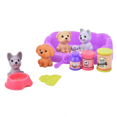 Cani mini giocattolo con accessori