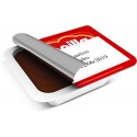 Mini Nutella personalizzata con nome e data per battesimo su adesivo cicogna blu