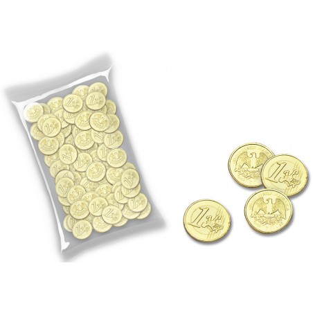 Monete Di Cioccolato Dorato Da 1 Euro