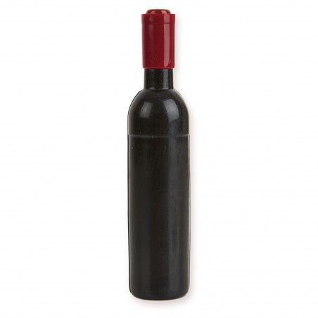 Botiglia di vino personalizzata con cavatappi personalizzato presentato in busta kraft con frase