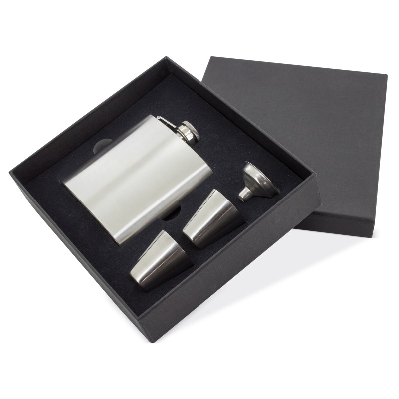 Flask metallica con bicchieri Flask metallica con bicchieri