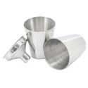 Flask metallica con bicchieri
