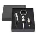 Set di vino per regalo con anello antigoccia, tappo, cavatappi e dosatore