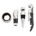 Set di vino per regalo con anello antigoccia, tappo, cavatappi e dosatore