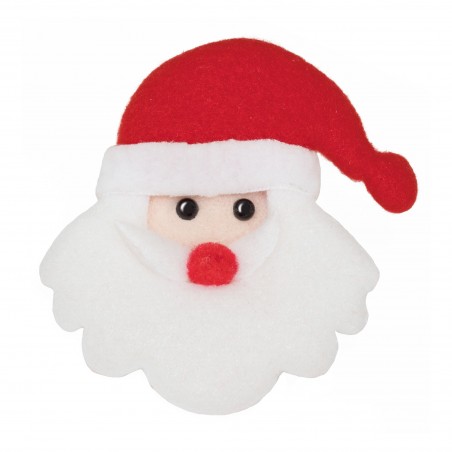 Magnete di Natale con faccia di Babbo Natale