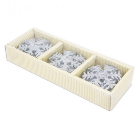 Set di candele per Natale a forma di fiocchi di neve