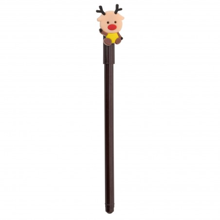 Penna di Natale con decorazione di renna