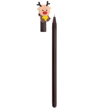 Penna di Natale con decorazione di renna