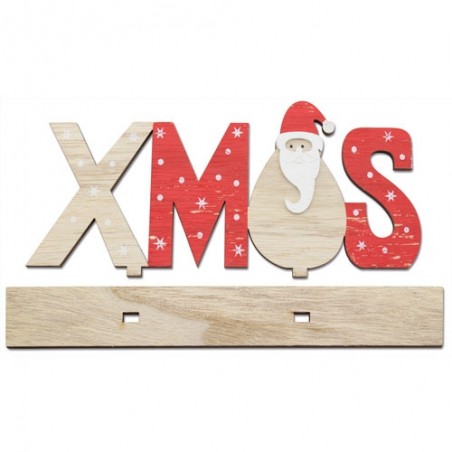 Decorazione per il tavolo di Natale realizzata in legno