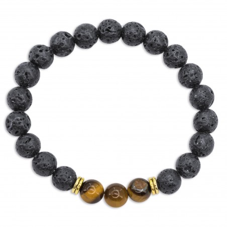 Bracciale in pietra vulcanica