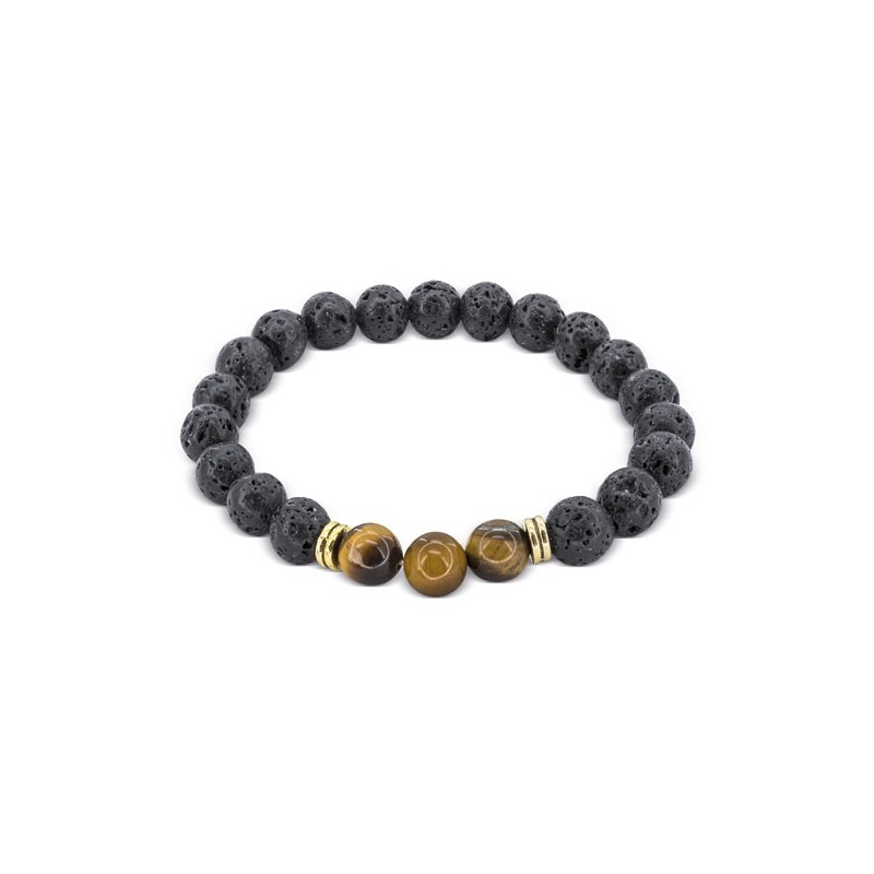 Bracciale in pietra vulcanica