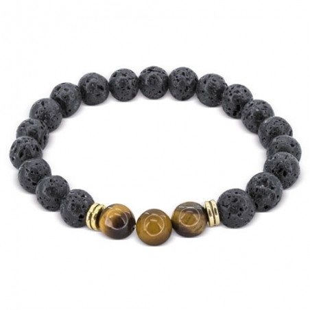 Bracciale in pietra vulcanica
