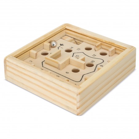 Labirinto di palline in una scatola di legno