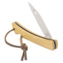 Coltello in acciaio inossidabile con manico in bambù