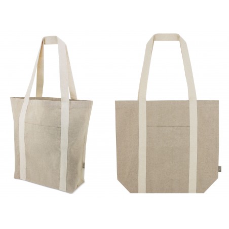 Borsa con manici in cotone riciclato
