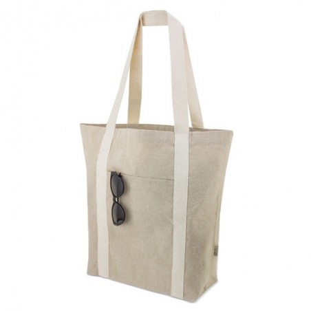 Borsa con manici in cotone riciclato