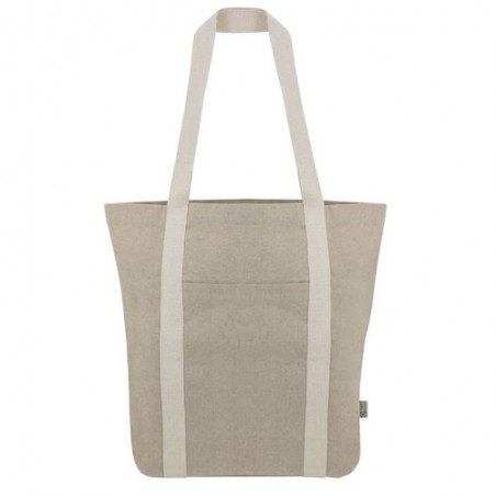Borsa con manici in cotone riciclato