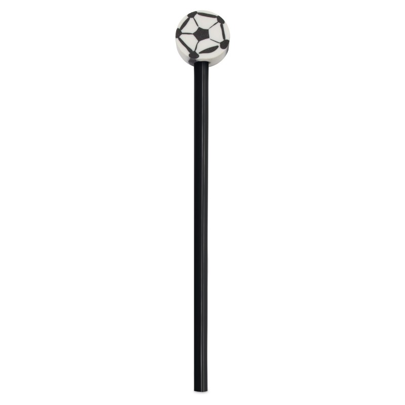 Matita in legno con gomma a forma di pallone da calcio
