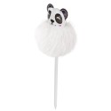 Biro con elegante pompon a forma di orso panda