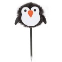Penna con pomponne a forma di pinguino, penna divertente da regalare