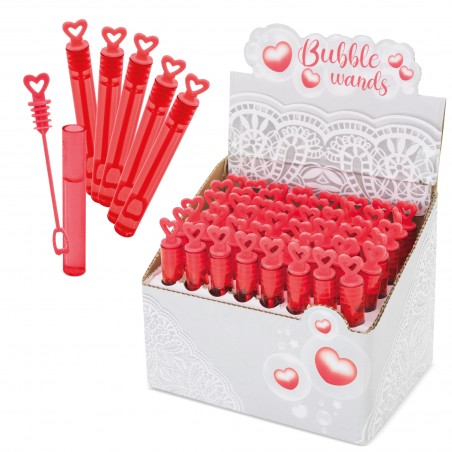 Pacchetto da 48 mini bolle di sapone con supporto a forma di cuore