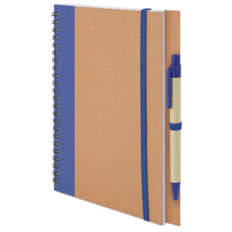 Quaderno A5 con penna in cartone riciclato