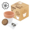 Vaso di terracotta piccoli con semi