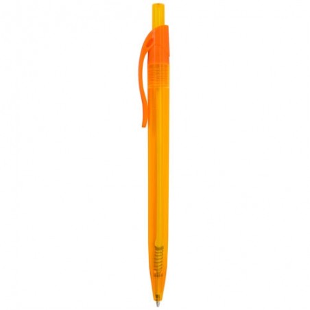 Penna trasparente con clip in vari colori