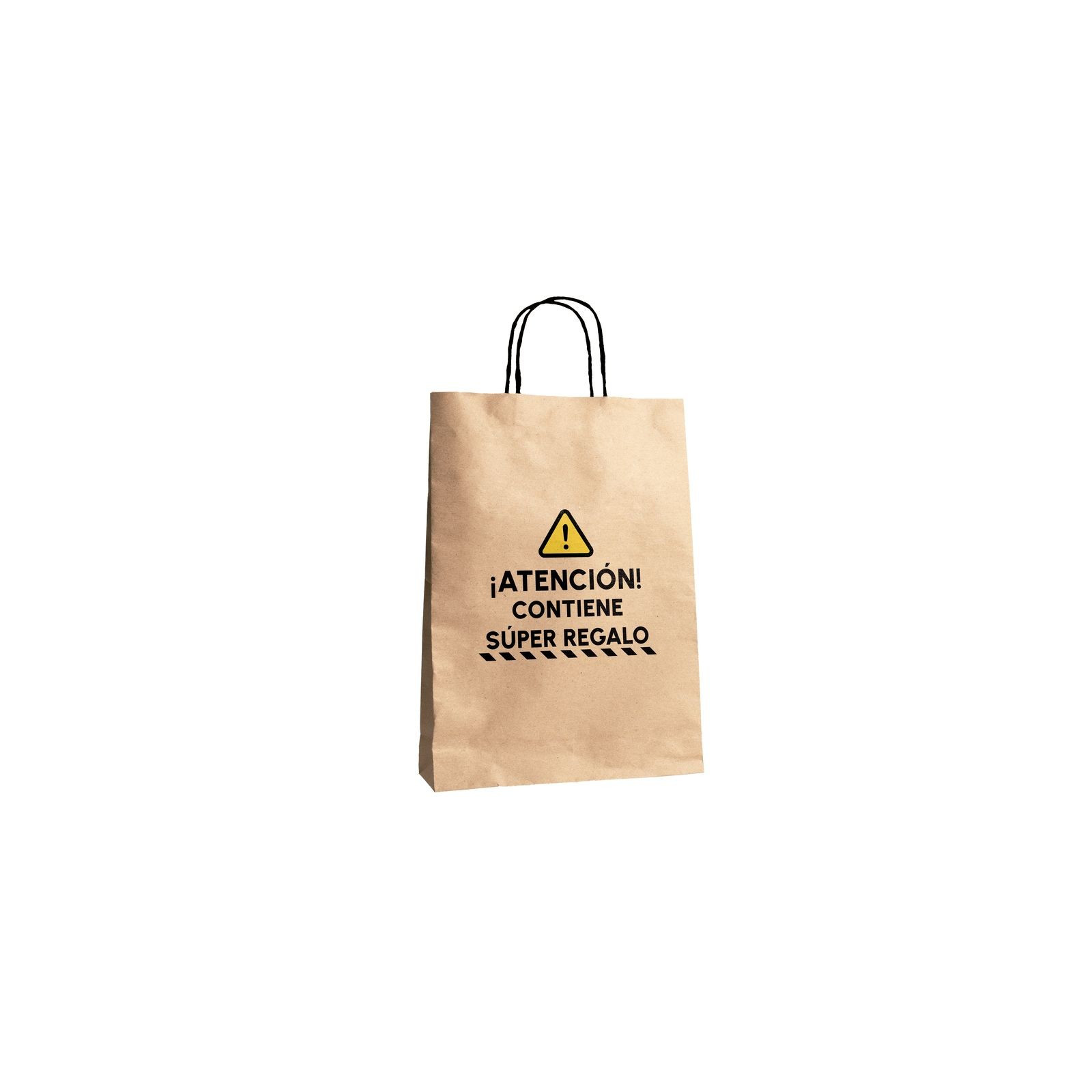 Borsa di carta kraft con frase