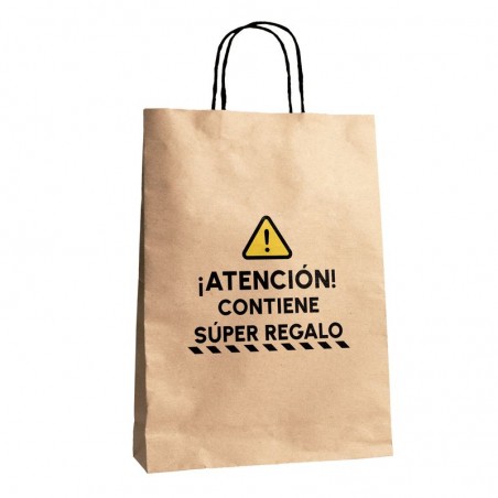 Borsa di carta kraft con frase