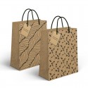 Borsa di carta kraft decorata con etichetta