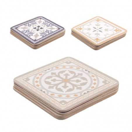 Set di 4 sottobicchieri realizzati in sughero