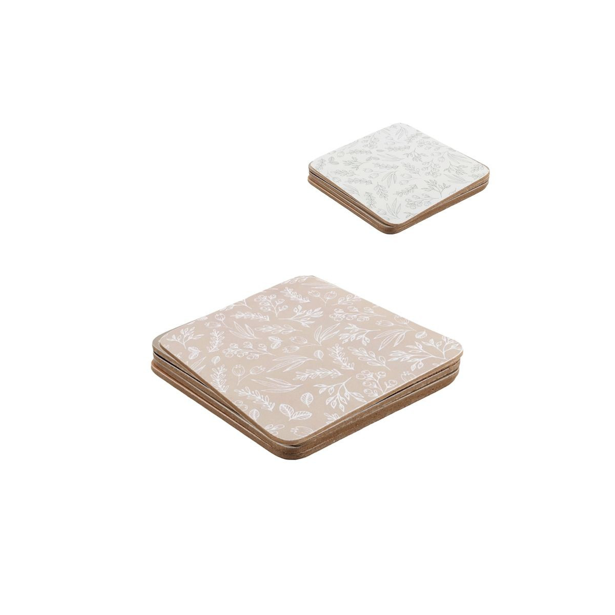 Set di 4 sottobicchieri con base in sughero