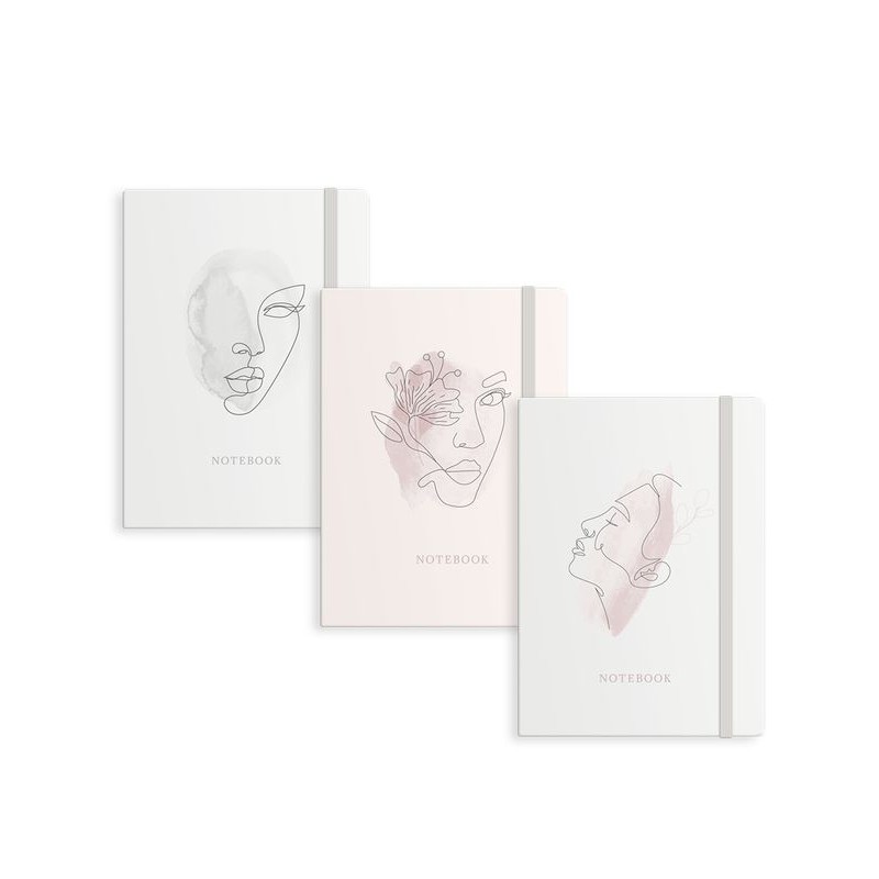 Quaderno con chiusura in gomma elastica