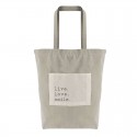 Borsa di cotone grande con tasca