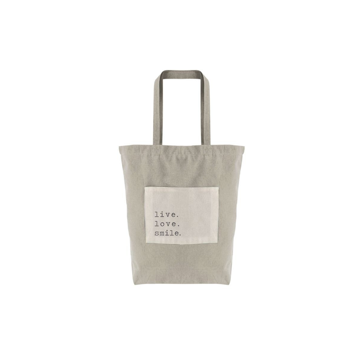 Borsa di cotone grande con tasca
