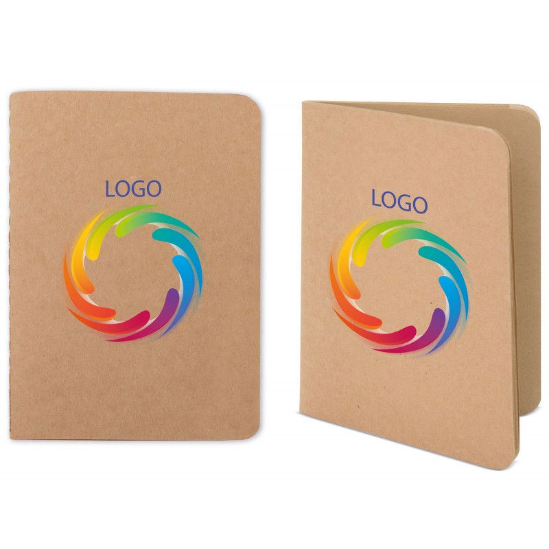 Libretto riciclato personalizzato con logo a colori e testo