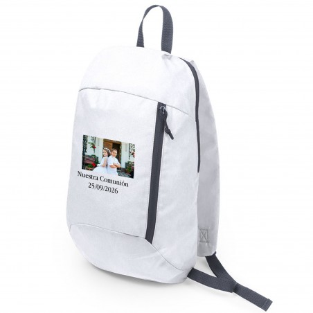 Zaino personalizzato con logo a colori o foto e testo per azienda, matrimonio, battesimo, comunione e compleanno