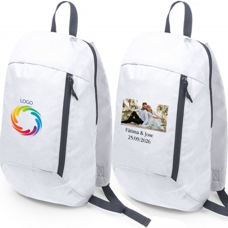 Zaino personalizzato con logo a colori o foto e testo per azienda, matrimonio, battesimo, comunione e compleanno