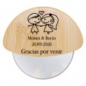 Tagliapizza personalizzato per matrimoni con frase e nomi