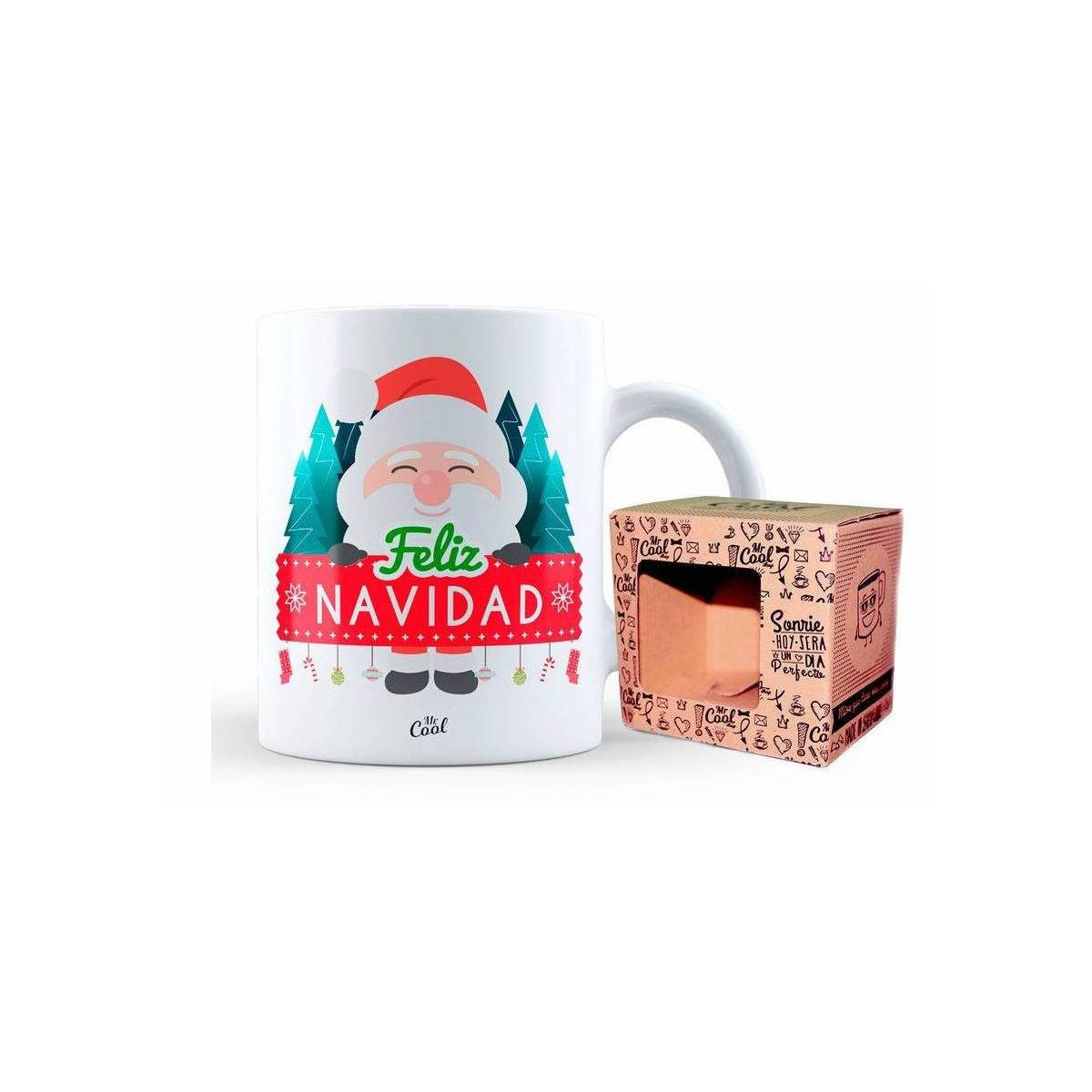 Tazza con messaggio felice Natale
