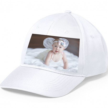 Cappellino personalizzato con logo o foto a colori con testo