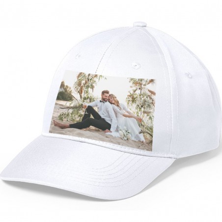 Cappellino personalizzato con logo o foto a colori con testo